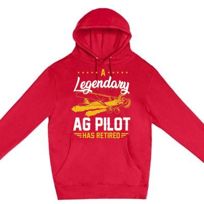 Crop Duster Retro Vintage Plane AG Pilot Has Retired Premium Premium Pullover Hoodie