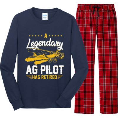 Crop Duster Retro Vintage Plane AG Pilot Has Retired Premium Long Sleeve Pajama Set