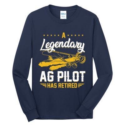 Crop Duster Retro Vintage Plane AG Pilot Has Retired Premium Tall Long Sleeve T-Shirt