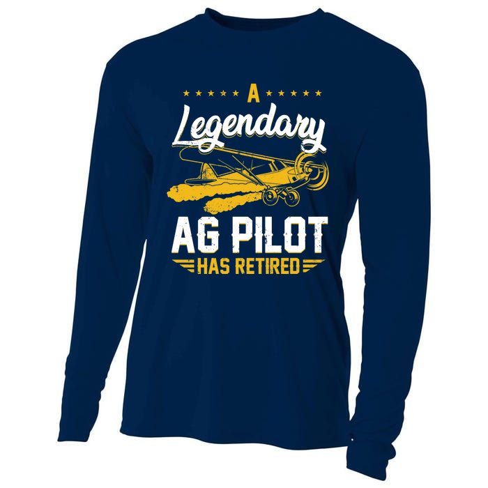 Crop Duster Retro Vintage Plane AG Pilot Has Retired Premium Cooling Performance Long Sleeve Crew