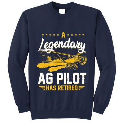 Crop Duster Retro Vintage Plane AG Pilot Has Retired Premium Tall Sweatshirt