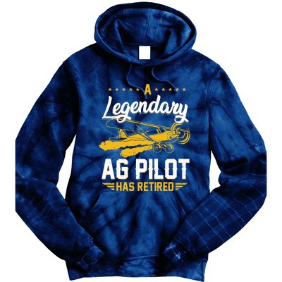 Crop Duster Retro Vintage Plane AG Pilot Has Retired Premium Tie Dye Hoodie