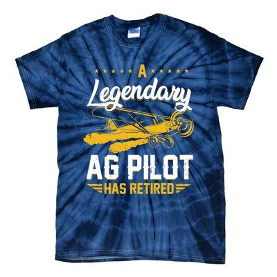 Crop Duster Retro Vintage Plane AG Pilot Has Retired Premium Tie-Dye T-Shirt