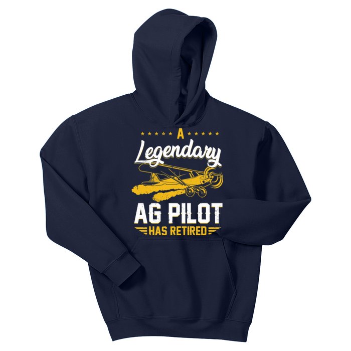 Crop Duster Retro Vintage Plane AG Pilot Has Retired Premium Kids Hoodie