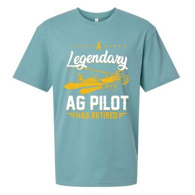 Crop Duster Retro Vintage Plane AG Pilot Has Retired Premium Sueded Cloud Jersey T-Shirt