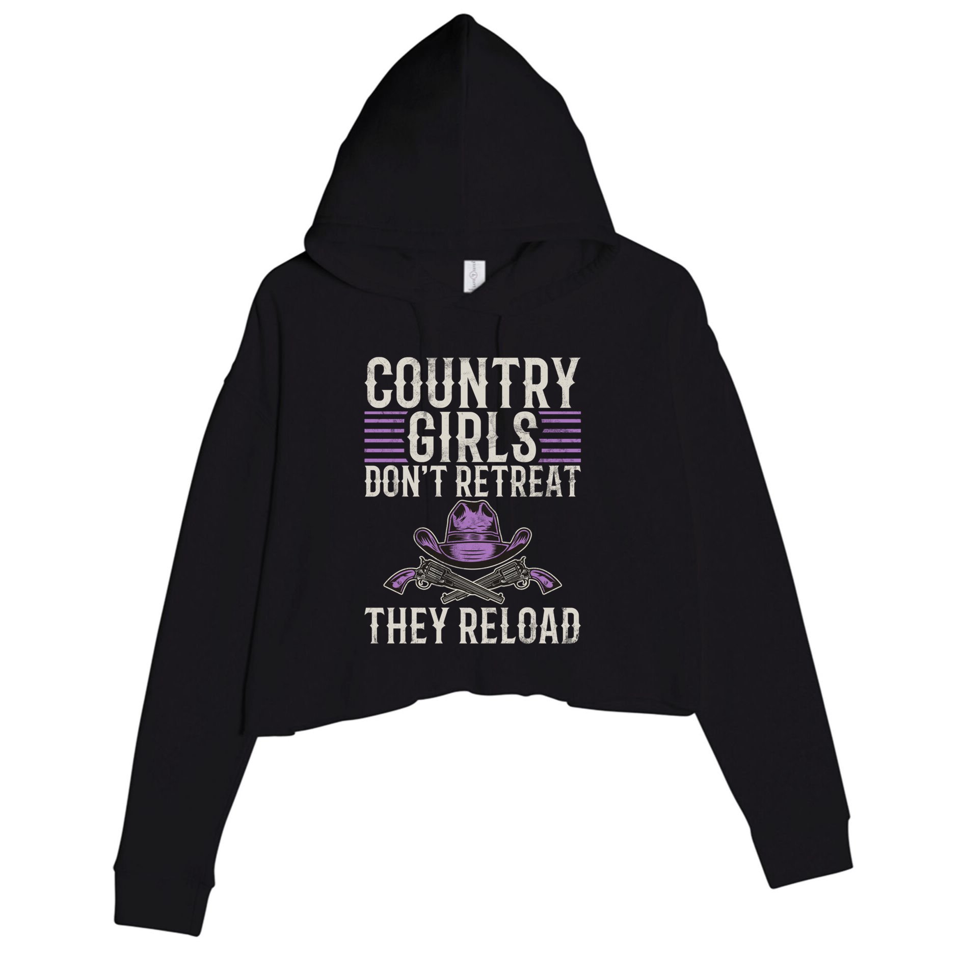 Country Dont Retreat They Reload Country Great Gift Crop Fleece Hoodie