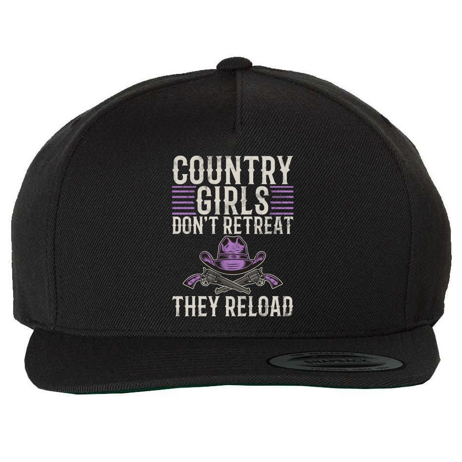 Country Dont Retreat They Reload Country Great Gift Wool Snapback Cap