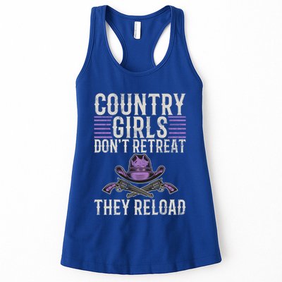 Country Dont Retreat They Reload Country Great Gift Womens Tank Top