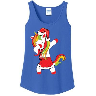 Christmas Dabbing Santa Unicorn Squad Xmas Matching Family Funny Gift Ladies Essential Tank