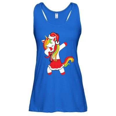 Christmas Dabbing Santa Unicorn Squad Xmas Matching Family Funny Gift Ladies Essential Flowy Tank