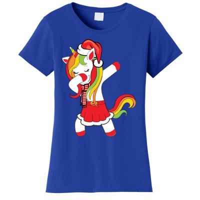 Christmas Dabbing Santa Unicorn Squad Xmas Matching Family Funny Gift Women's T-Shirt