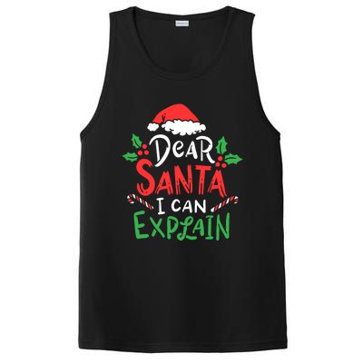 Christmas Dear Santa I Can Explain Funny Santa Claus Joke Gift PosiCharge Competitor Tank