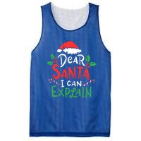 Christmas Dear Santa I Can Explain Funny Santa Claus Joke Gift Mesh Reversible Basketball Jersey Tank