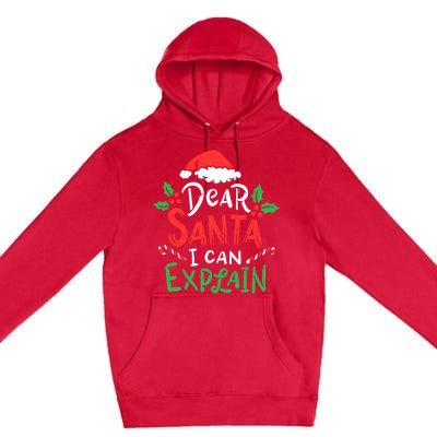 Christmas Dear Santa I Can Explain Funny Santa Claus Joke Gift Premium Pullover Hoodie