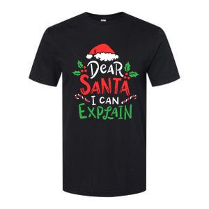 Christmas Dear Santa I Can Explain Funny Santa Claus Joke Gift Softstyle CVC T-Shirt