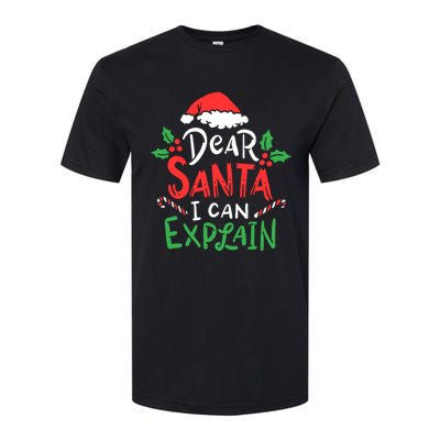 Christmas Dear Santa I Can Explain Funny Santa Claus Joke Gift Softstyle CVC T-Shirt