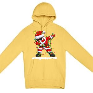 christmas dabbing santa  xmas stree lights  Premium Pullover Hoodie