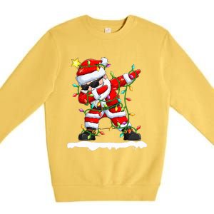 christmas dabbing santa  xmas stree lights  Premium Crewneck Sweatshirt