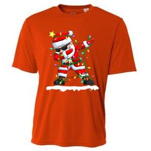 christmas dabbing santa  xmas stree lights  Cooling Performance Crew T-Shirt