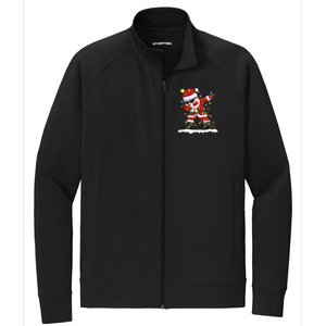 christmas dabbing santa  xmas stree lights  Stretch Full-Zip Cadet Jacket