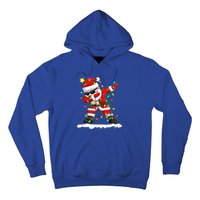 christmas dabbing santa  xmas stree lights  Hoodie