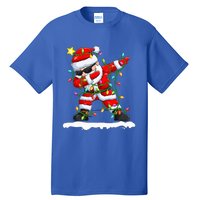 christmas dabbing santa  xmas stree lights  Tall T-Shirt