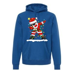 christmas dabbing santa  xmas stree lights  Premium Hoodie