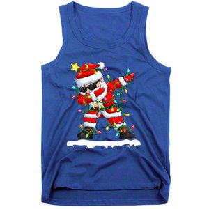 christmas dabbing santa  xmas stree lights  Tank Top