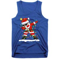 christmas dabbing santa  xmas stree lights  Tank Top