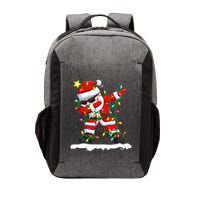 christmas dabbing santa  xmas stree lights  Vector Backpack