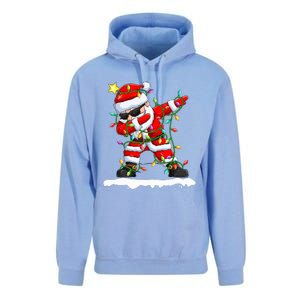 christmas dabbing santa  xmas stree lights  Unisex Surf Hoodie