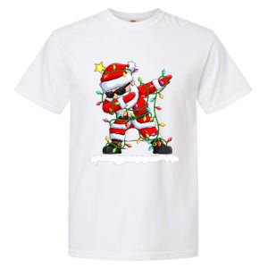 christmas dabbing santa  xmas stree lights  Garment-Dyed Heavyweight T-Shirt