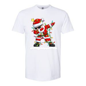 christmas dabbing santa  xmas stree lights  Softstyle CVC T-Shirt