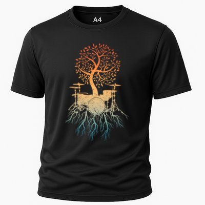 Cool Drum Set Art Drummer Music Drumming Lover Cooling Performance Crew T-Shirt