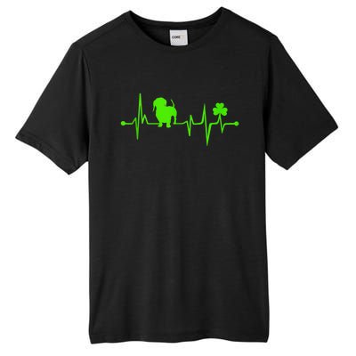 Cute Dachshund Shamrock Heartbeat St Patricks Day Funny Wiener Dog Gift Tall Fusion ChromaSoft Performance T-Shirt