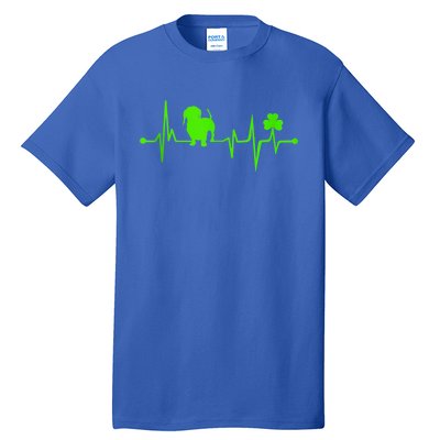 Cute Dachshund Shamrock Heartbeat St Patricks Day Funny Wiener Dog Gift Tall T-Shirt