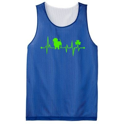 Cute Dachshund Shamrock Heartbeat St Patricks Day Funny Wiener Dog Gift Mesh Reversible Basketball Jersey Tank