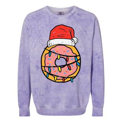 Christmas Donut Santa Cute Xmas Baking Baker Colorblast Crewneck Sweatshirt