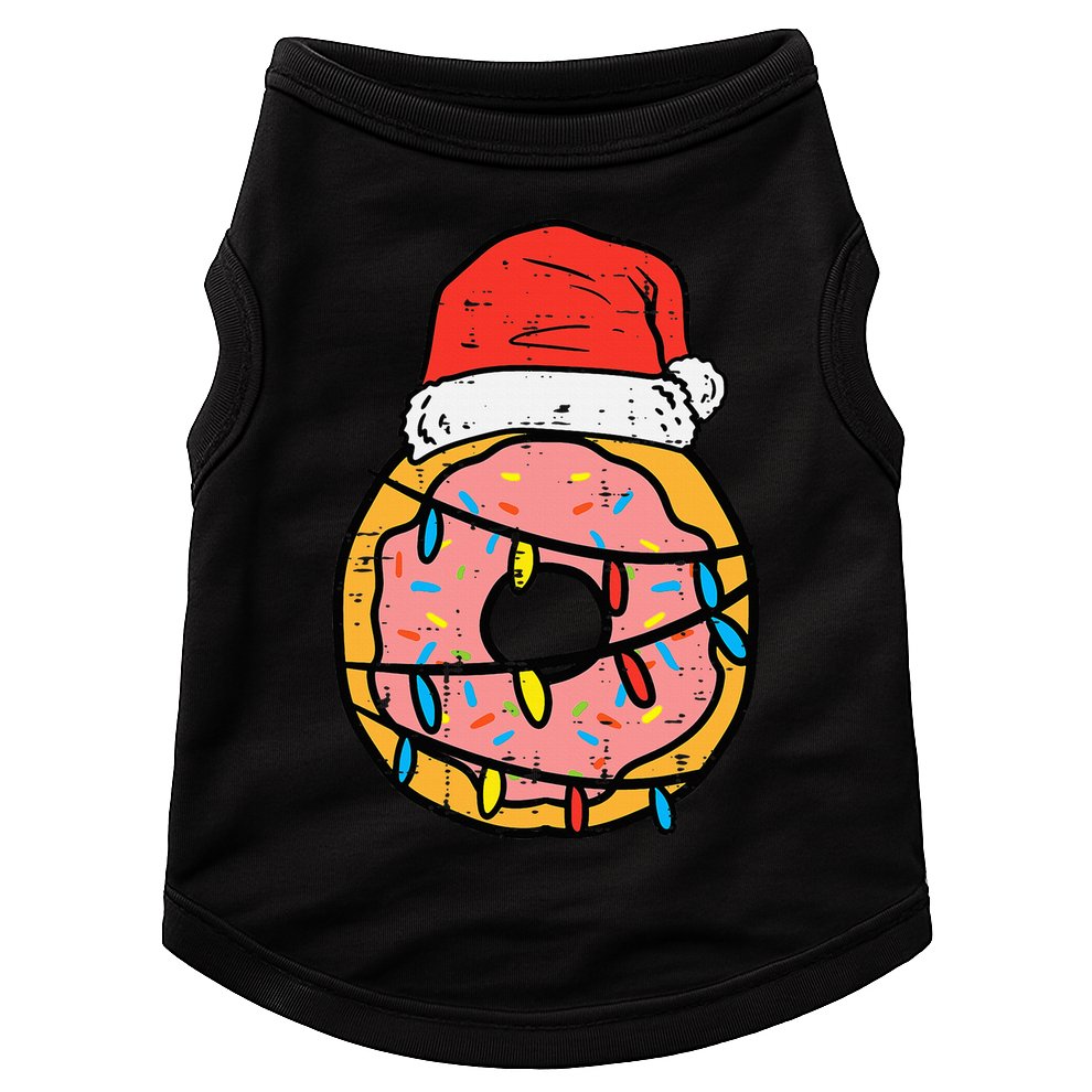 Christmas Donut Santa Cute Xmas Baking Baker Doggie Tank