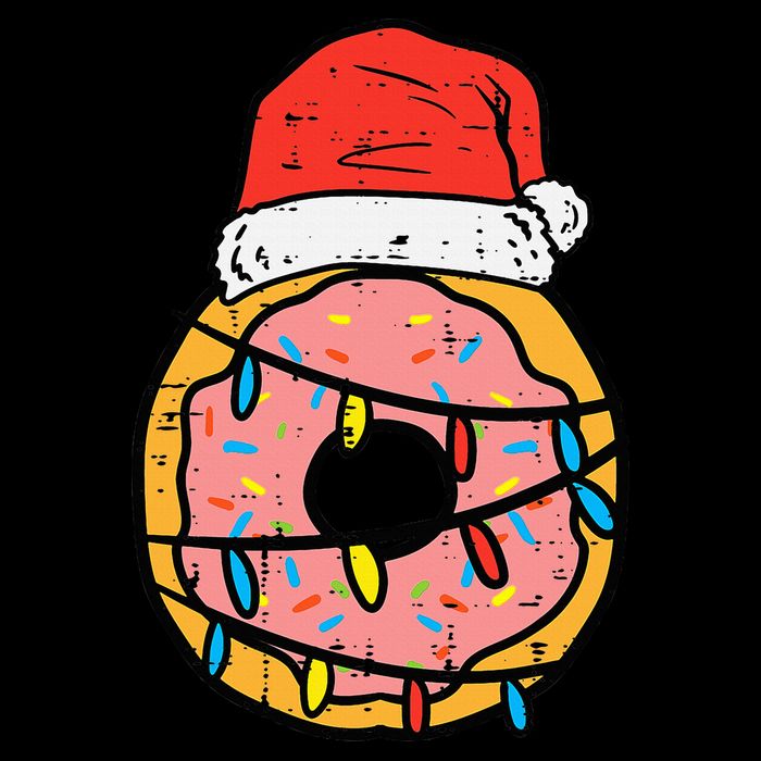 Christmas Donut Santa Cute Xmas Baking Baker Doggie Tank