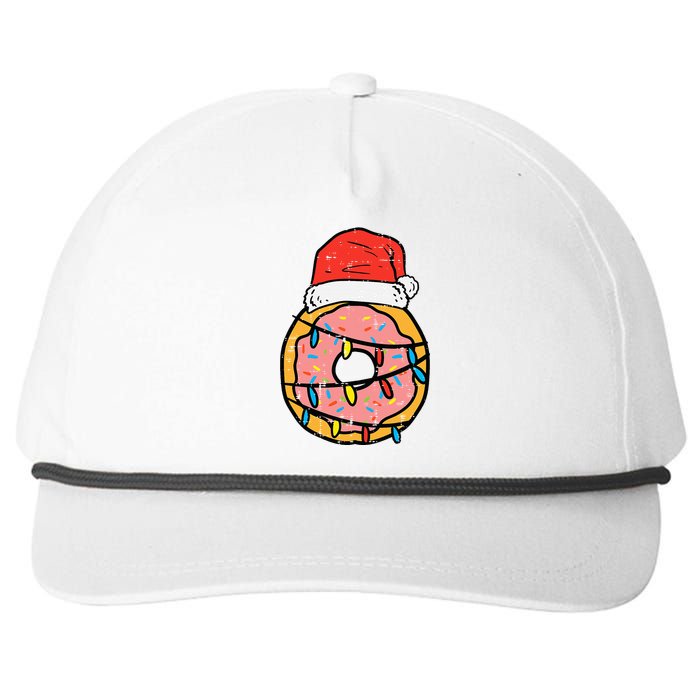 Christmas Donut Santa Cute Xmas Baking Baker Snapback Five-Panel Rope Hat