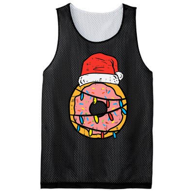 Christmas Donut Santa Cute Xmas Baking Baker Mesh Reversible Basketball Jersey Tank