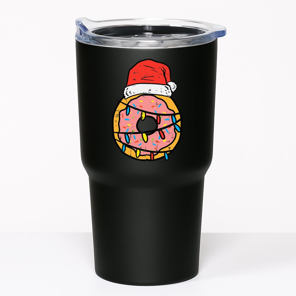 Christmas Donut Santa Cute Xmas Baking Baker Tumbler