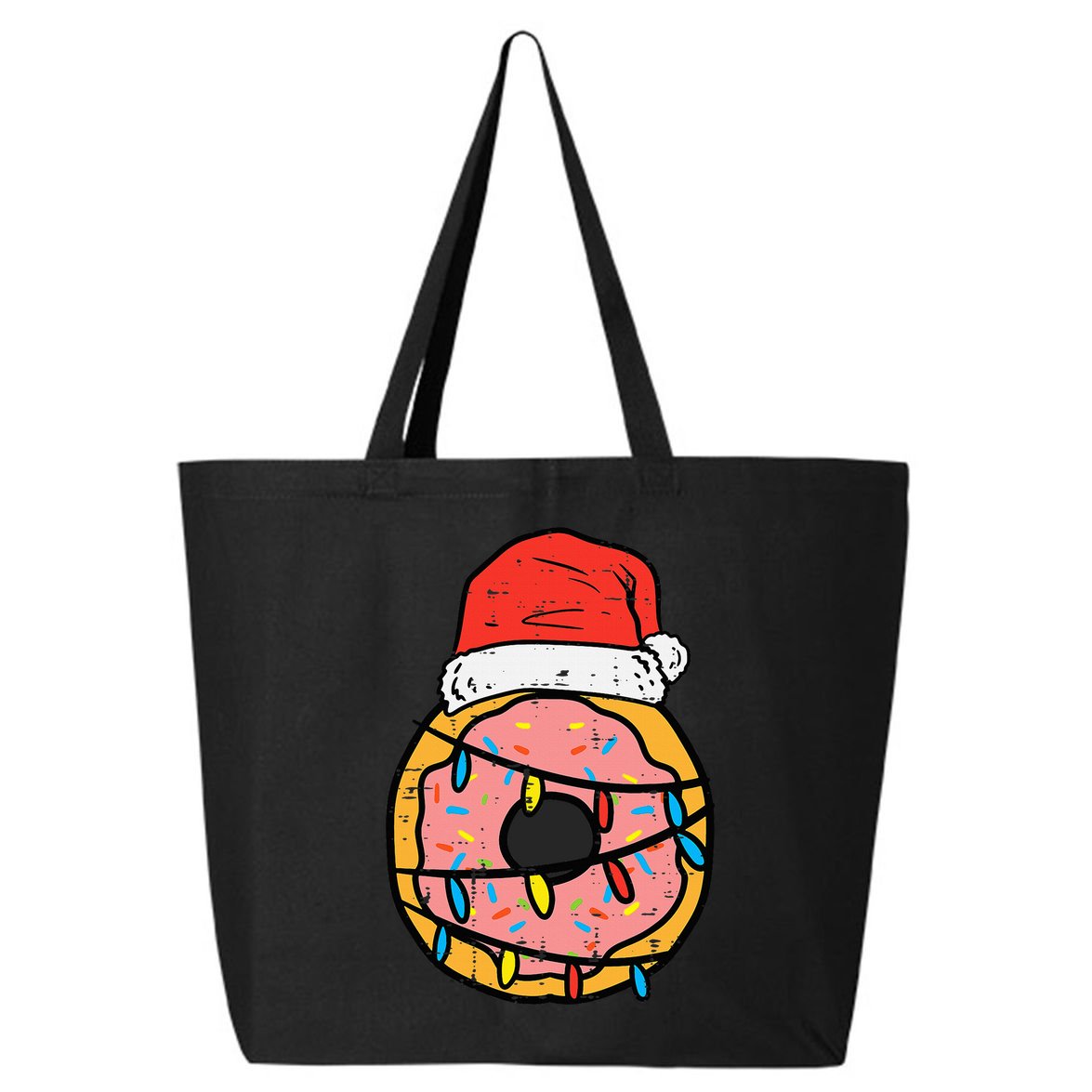 Christmas Donut Santa Cute Xmas Baking Baker 25L Jumbo Tote