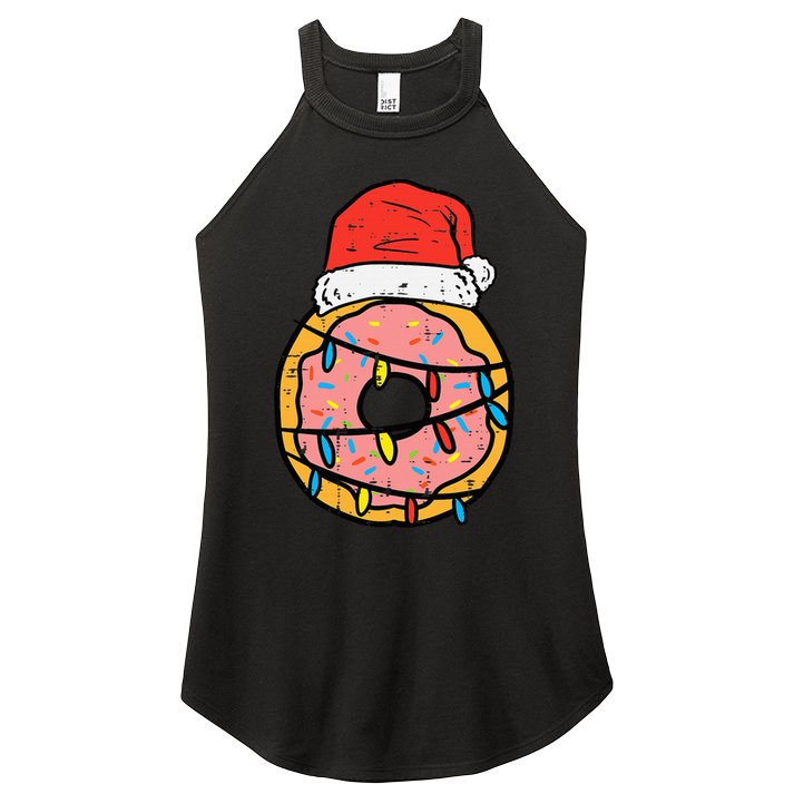 Christmas Donut Santa Cute Xmas Baking Baker Women's Perfect Tri Rocker Tank