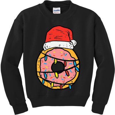 Christmas Donut Santa Cute Xmas Baking Baker Kids Sweatshirt
