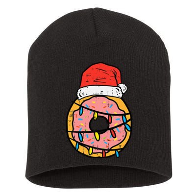 Christmas Donut Santa Cute Xmas Baking Baker Short Acrylic Beanie