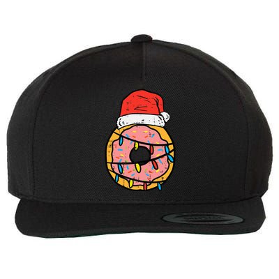 Christmas Donut Santa Cute Xmas Baking Baker Wool Snapback Cap