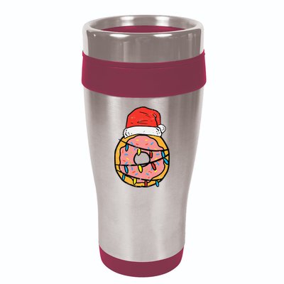 Christmas Donut Santa Cute Xmas Baking Baker 16oz Travel Tumbler