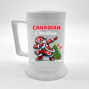 Canada Dabbing Santa Christmas Canada Flag Beer Stein